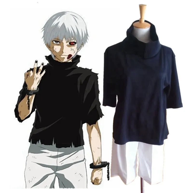 Japanese Anime Tokyo Ghoul Cosplay Costumes Kaneki Ken Cosplay Costu