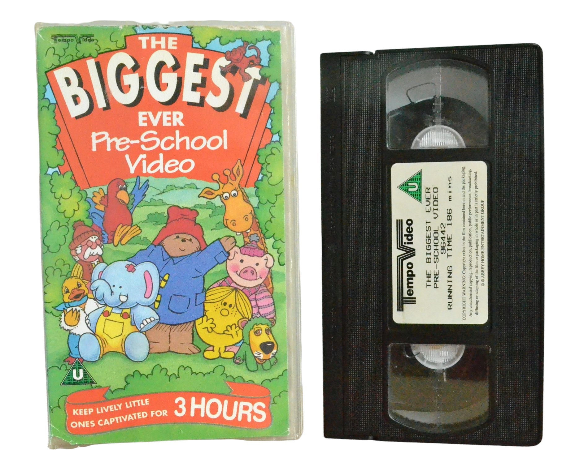 The Biggest Ever Pre-School Video - Tempo Video - Children's - Pal VHS  5012106964426 – Golden Class Movies LTD