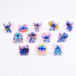 10/20/36pcs Disney Cartoon Stitch Girls Anime Rings Children's Toys Acrylic Ring Party Figure Jeweller Rings Kid Toys Gifts-