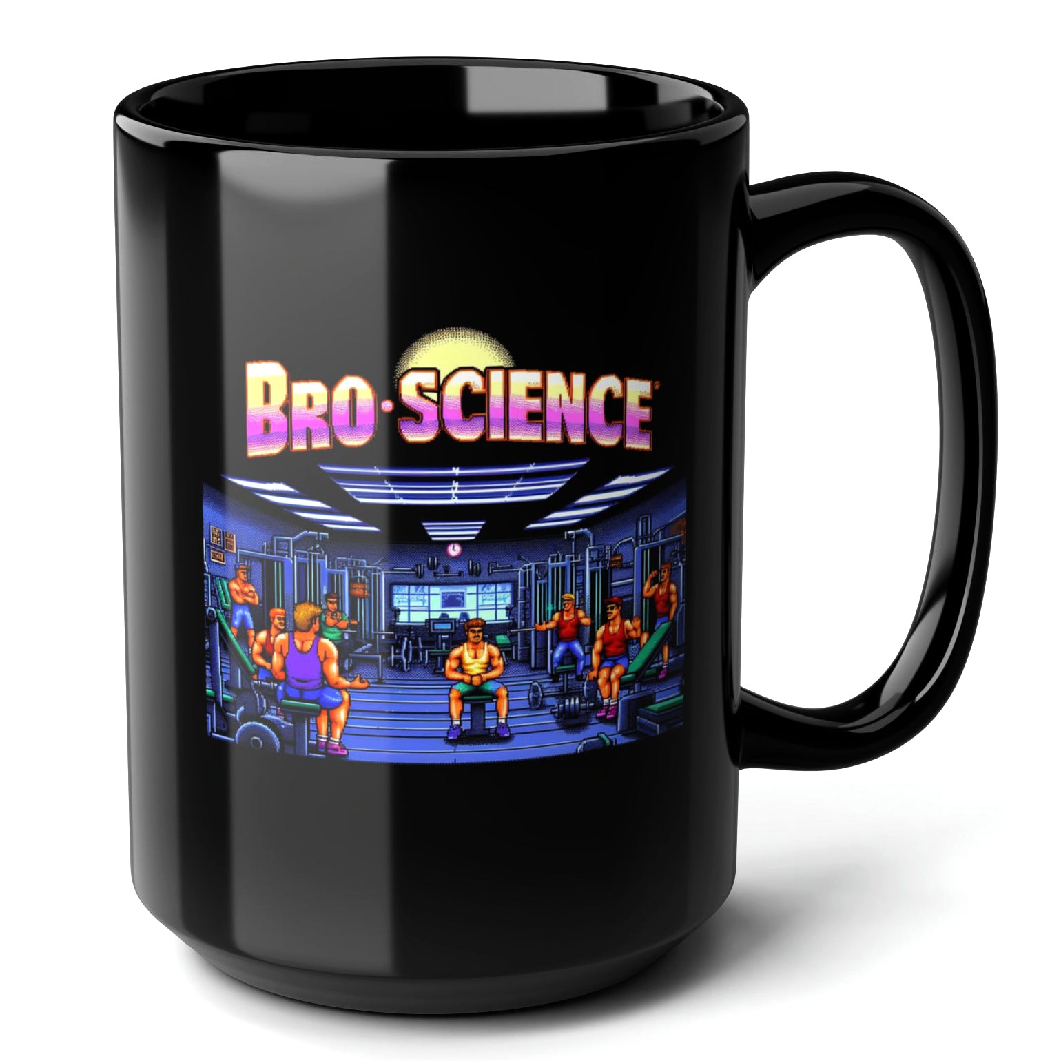 BRO SCIENCE Black Mug (15oz) - gift ideas for gym lovers-15oz-