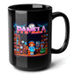 PAMELA Black Mug, (15oz) - special gifts for Pamela-15oz-