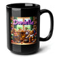 DANIELLE Black Mug, (15oz)-15oz-