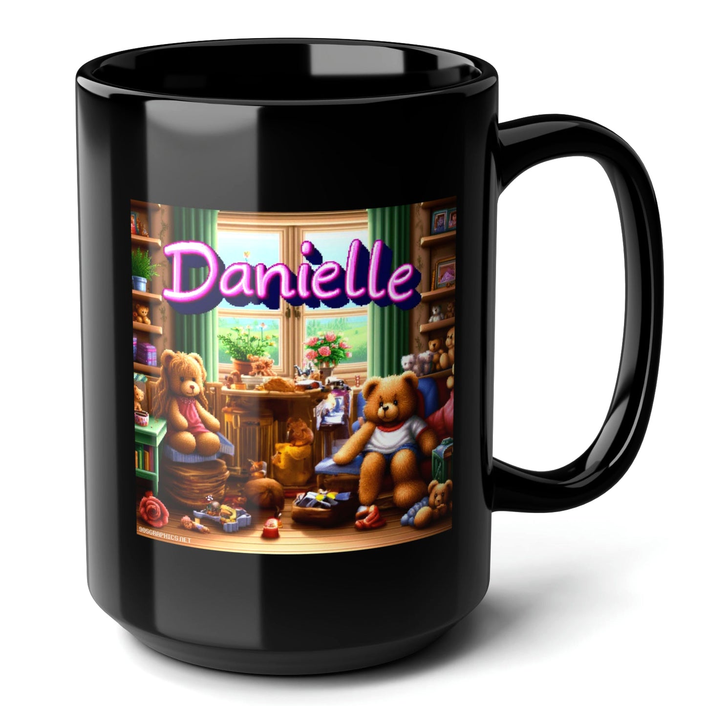 DANIELLE Black Mug, (15oz)-15oz-