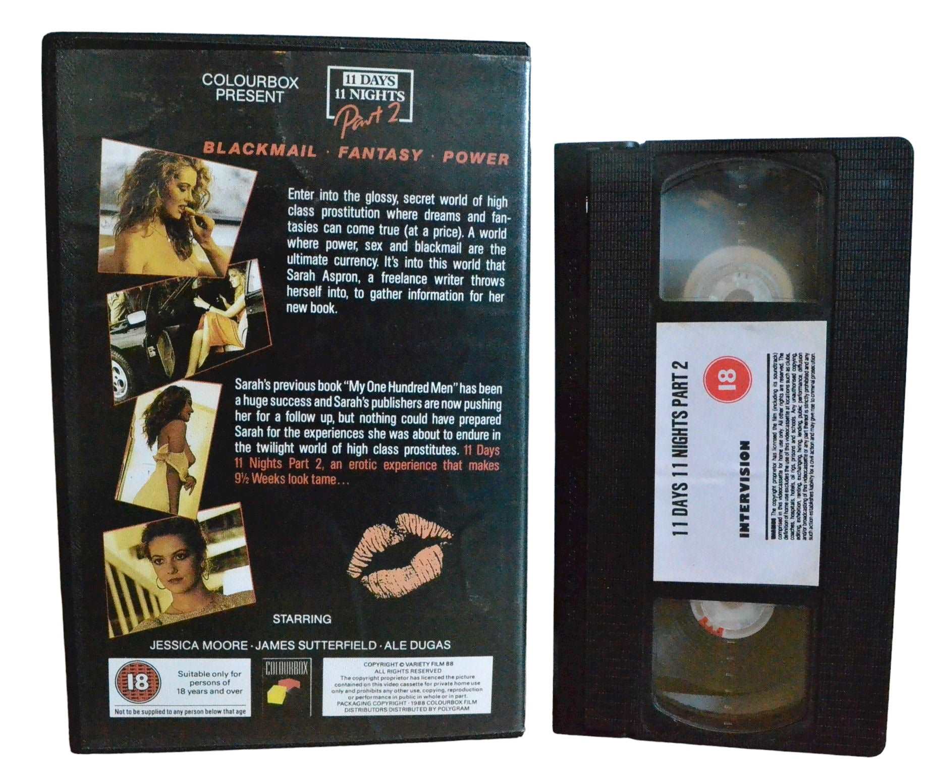 11 Days 11 Night : Part 2 - Jessica Moore - Colour Box - Drama - Large Box - Pal VHS-