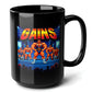 GAINS Black Mug (15oz) - christmas gifts for gym lovers-15oz-