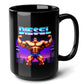 DIESEL Black Mug (15oz) - gym lover gifts-15oz-