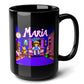 MARIA Black Mug, (15oz) - unique gifts for Maria-15oz-