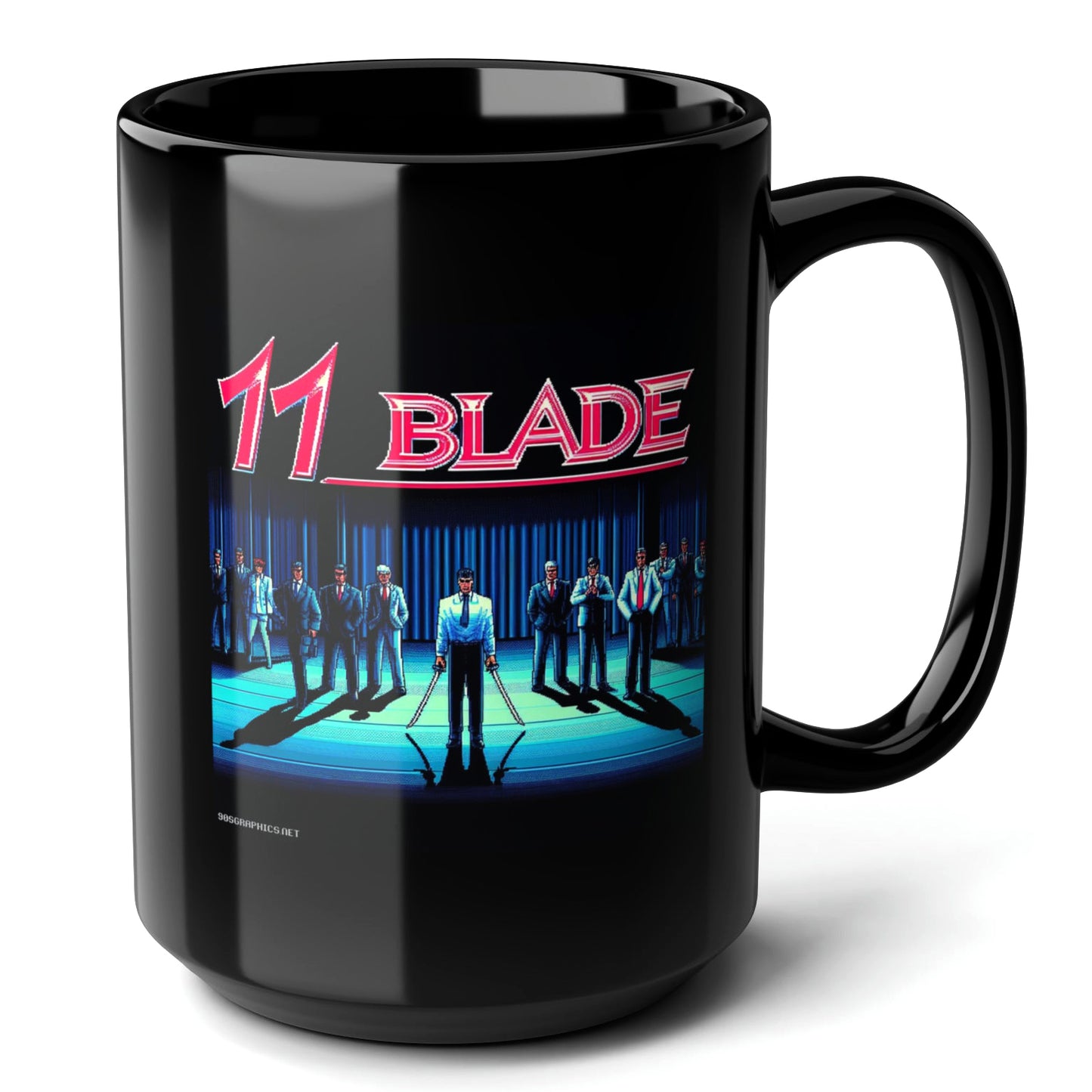 11-Blade Black Mug (15oz) - gifts for gamers-15oz-