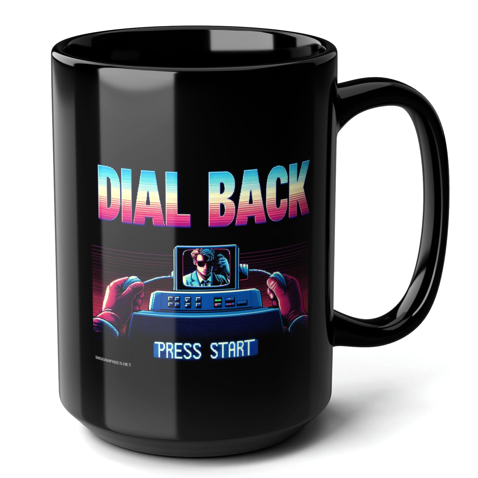 Dial Back Black Mug (15oz) - cool christmas gifts for gamers-15oz-