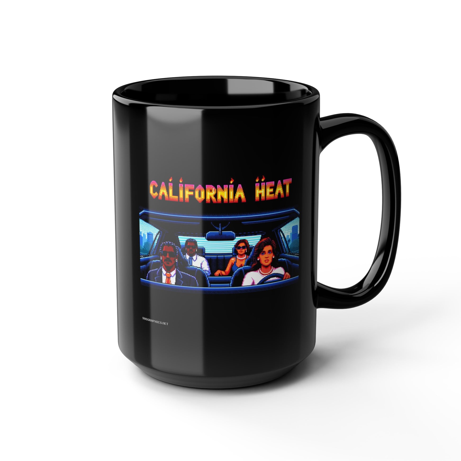 CALIFORNIA HEAT Black Mug, (15oz)-15oz-