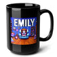 EMILY Black Mug, (15oz)-15oz-