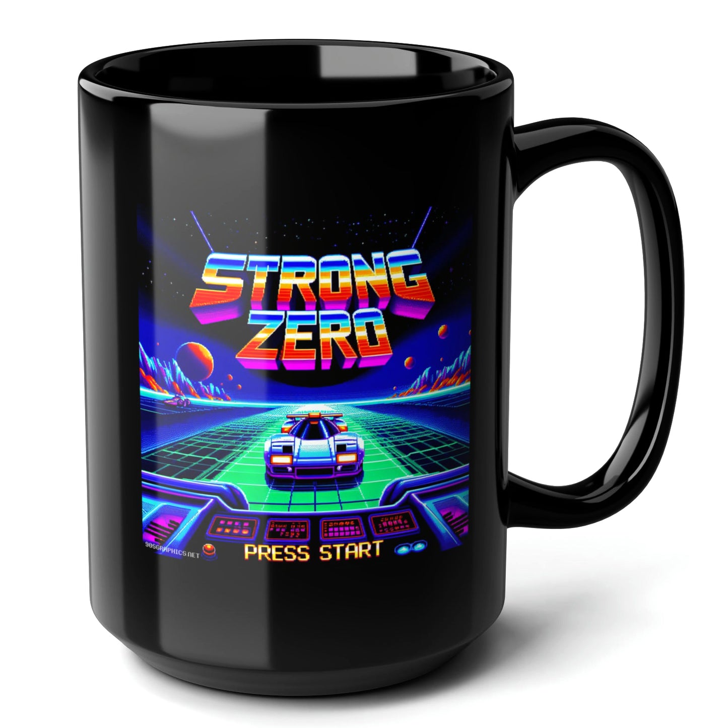 Strong Zero Black Mug (15oz) - video game gifts-15oz-