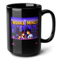 WANNA MINGLE Black Mug, (15oz) - christmas gift ideas for 90s throwback enthusiasts-15oz-