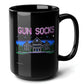 Gun Socks Black Mug (15oz) - unique video game gifts-15oz-