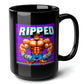 RIPPED Black Mug (15oz) - gym lover boyfriend gifts-15oz-