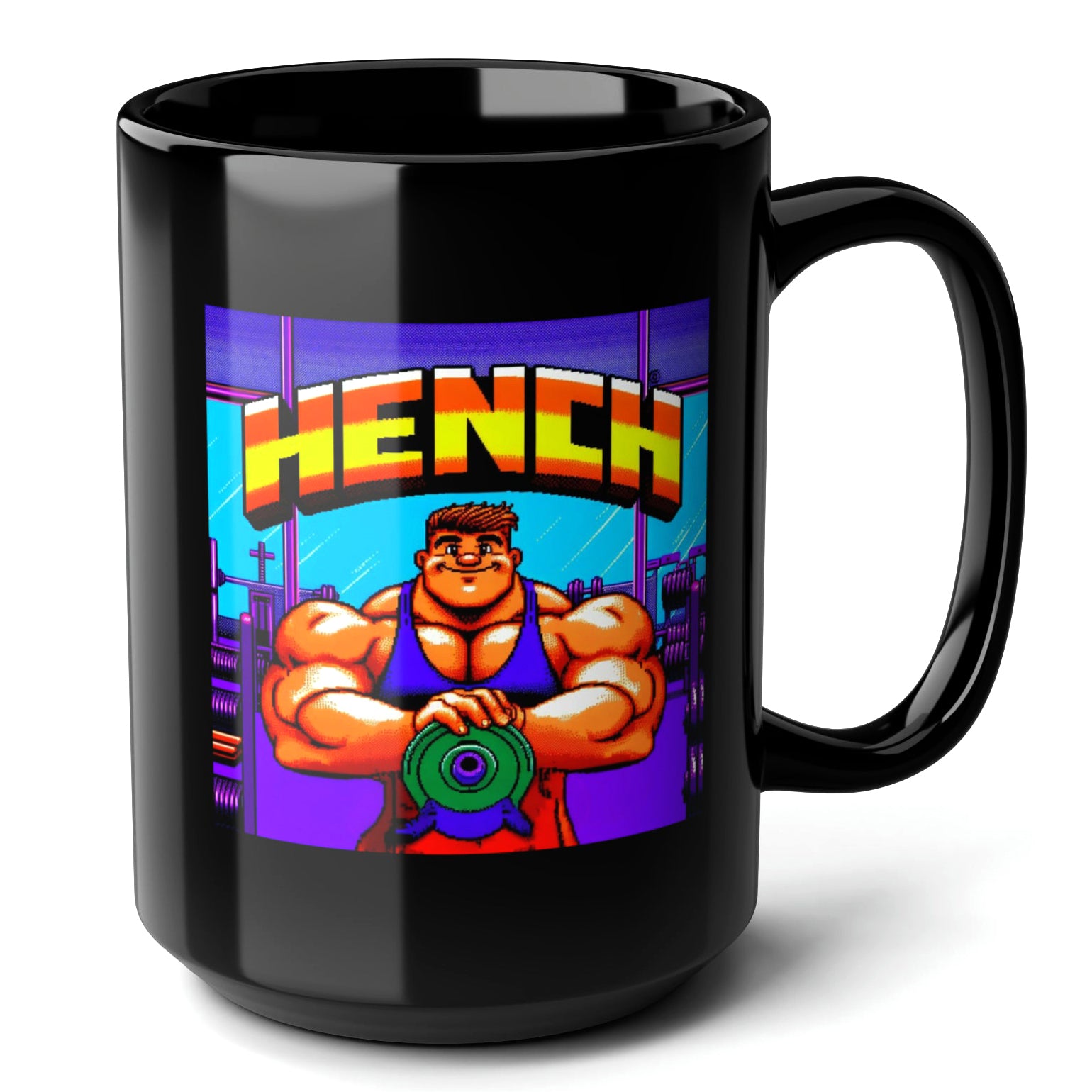 HENCH Black Mug (15oz) - unique gifts for gym lovers-15oz-