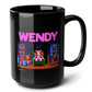 WENDY Black Mug, (15oz) - custom presents for Wendy-15oz-