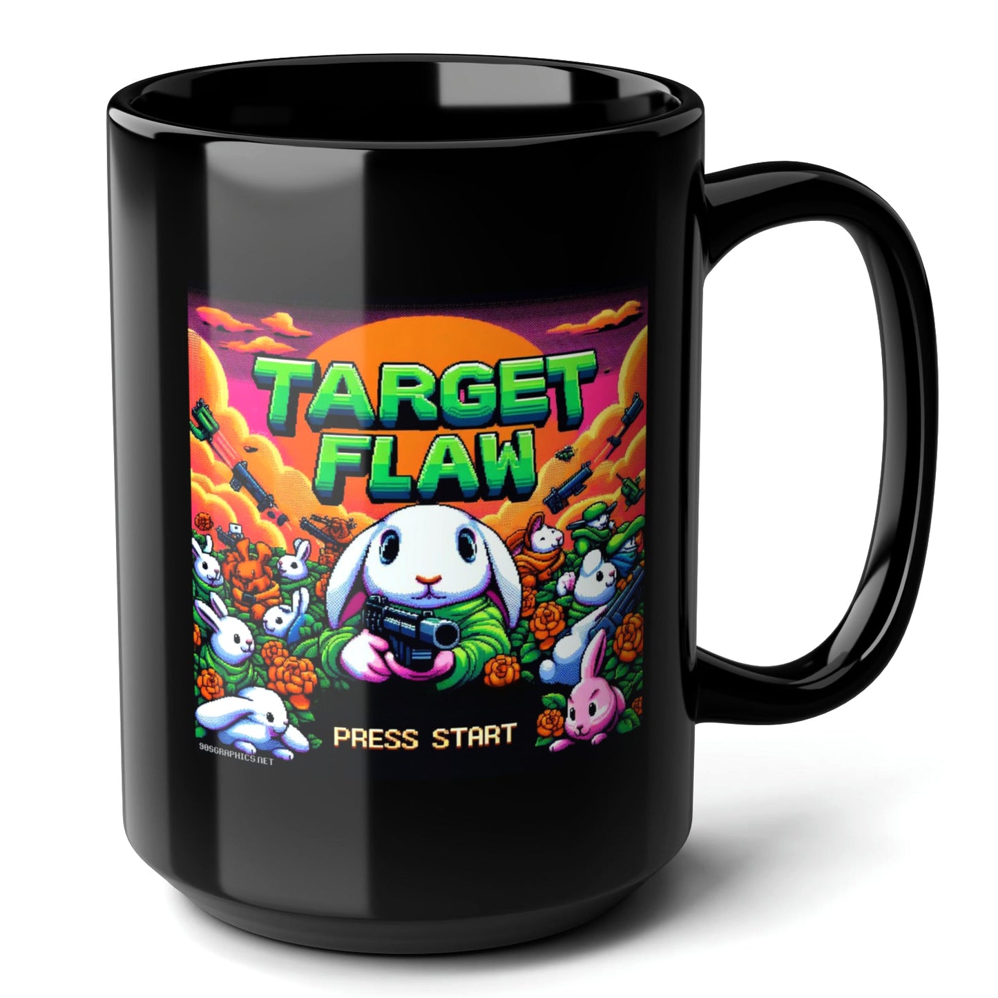 Target Flaw Black Mug (15oz) - video game gifts for him-15oz-