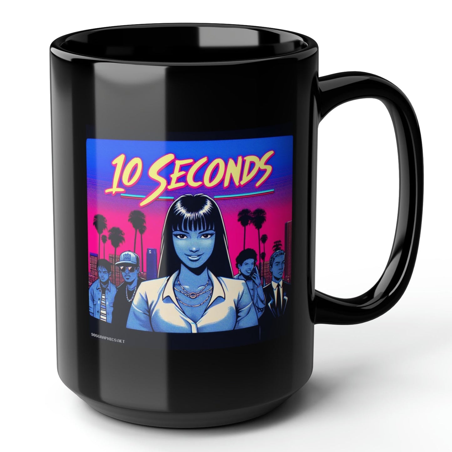 10 Seconds Black Mug 15oz - perfect for speedrun gamers-15oz-