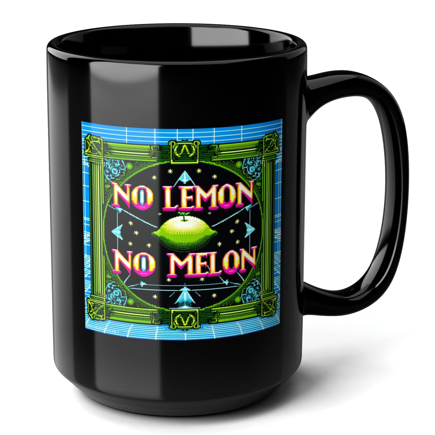 No Lemon No Melon Black Mug 15oz - unique gaming mug-15oz-