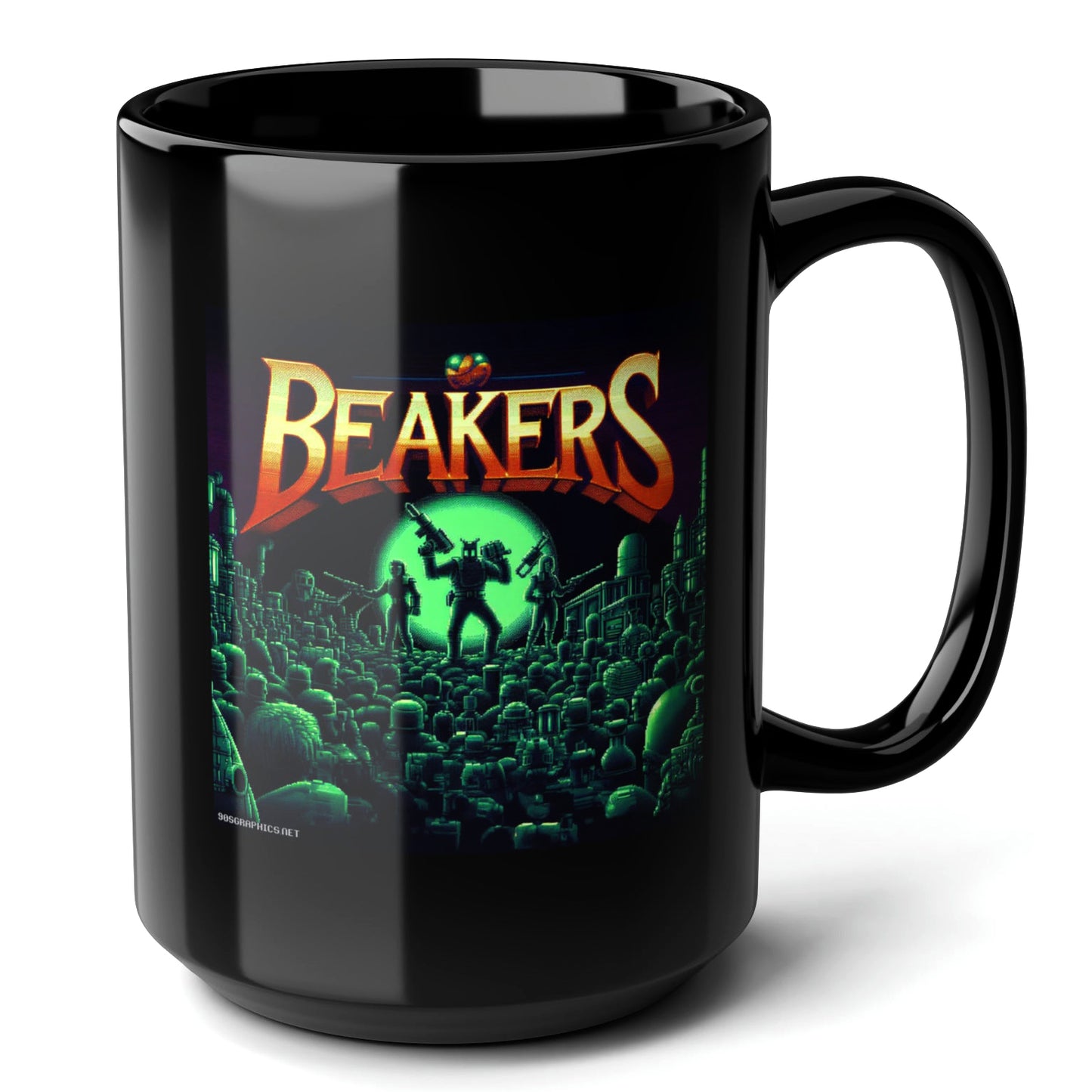 Beakers Black Mug (15oz) - cool gifts for gamers-15oz-