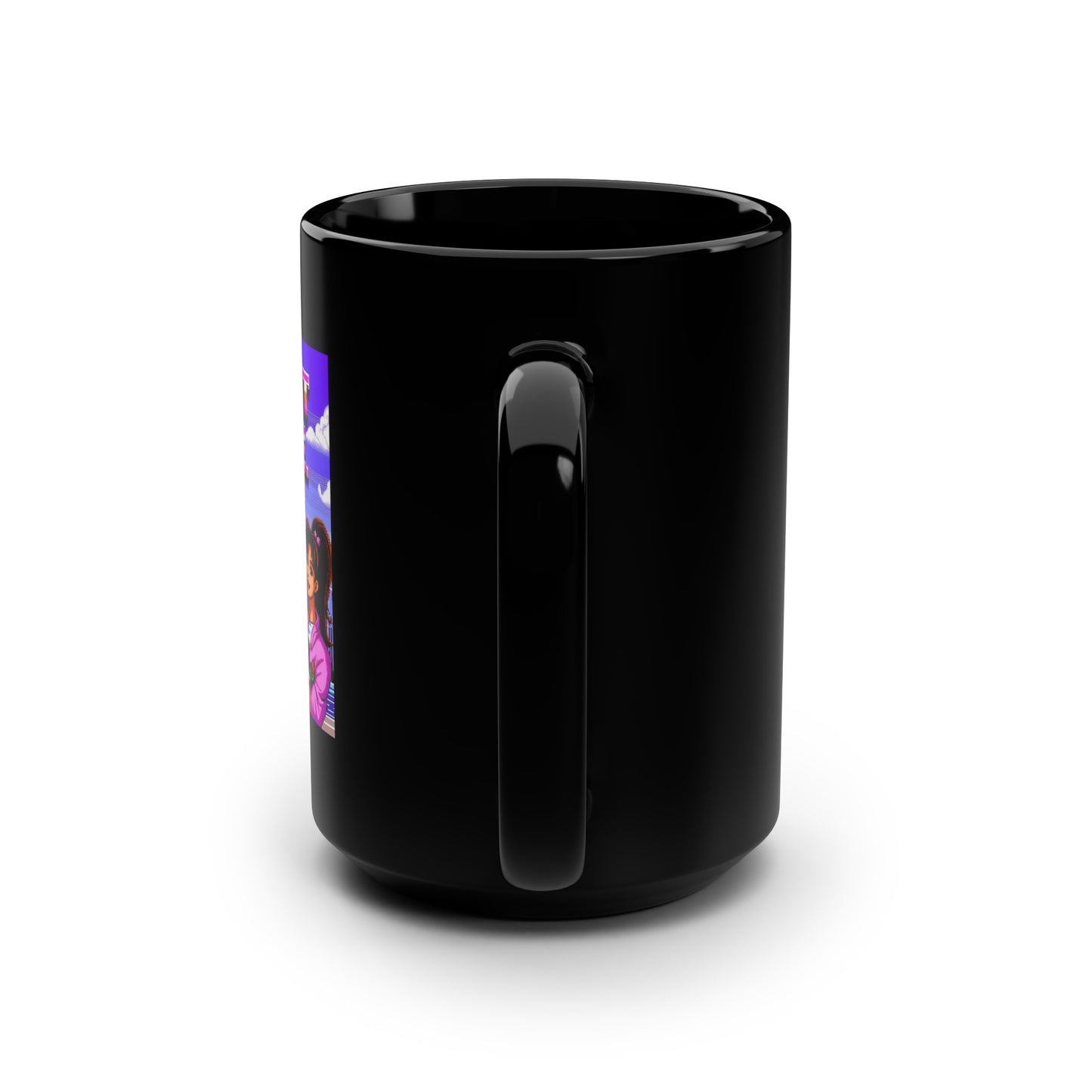 DOPESET DUDE Black Mug, (15oz) - christmas presents for 90s graphics lovers-15oz-