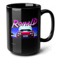 RONALD Black Mug, (15oz) - custom presents for Ronald-15oz-