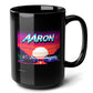 AARON Black Mug, (15oz) - personalized name sake gifts for Aaron-15oz-