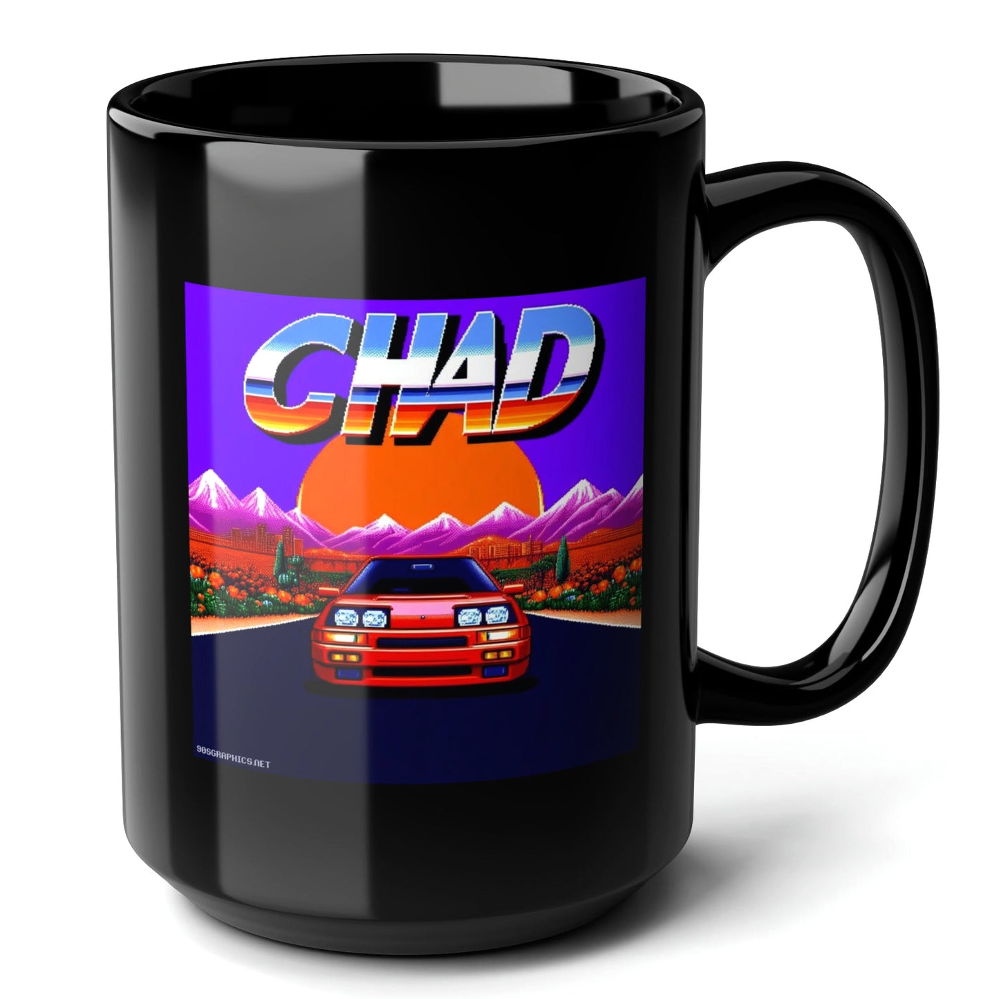 CHAD Black Mug, (15oz) - special presents for Chad-15oz-