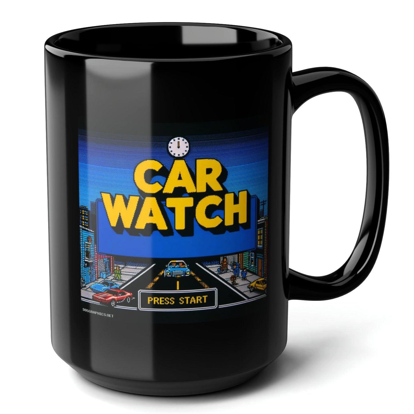 Car Watch Black Mug (15oz) - gaming gifts-15oz-