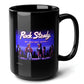 ROCK STEADY Black Mug, (15oz) - cool gifts for retro lovers-15oz-