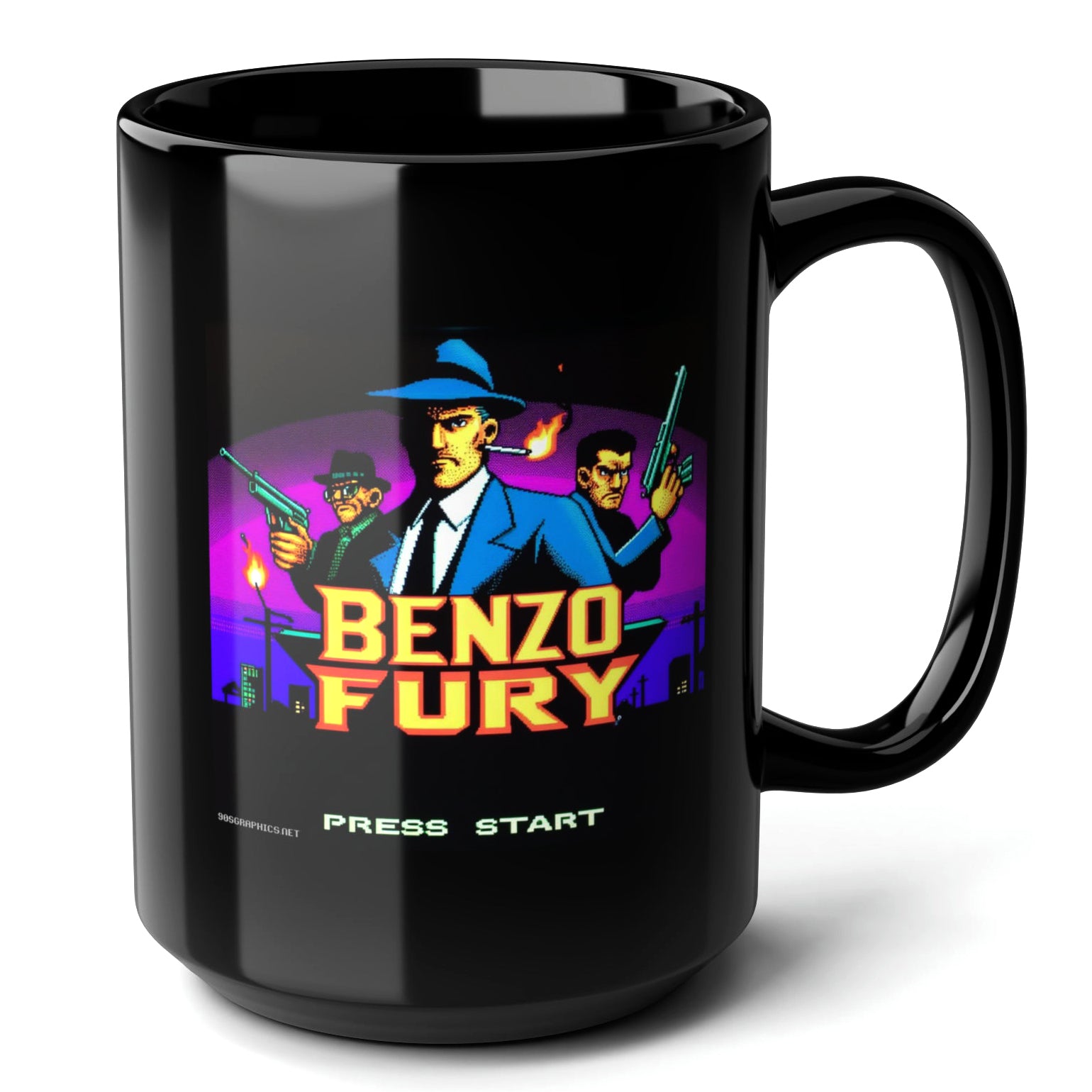 Benzo Fury Black Mug (15oz) - video game gifts-15oz-