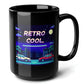 RETRO COOL Black Mug, (15oz) - gifts for 90s throwback fans-15oz-