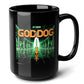 God Dog Black Mug 15oz - perfect for gamers who love dogs-15oz-