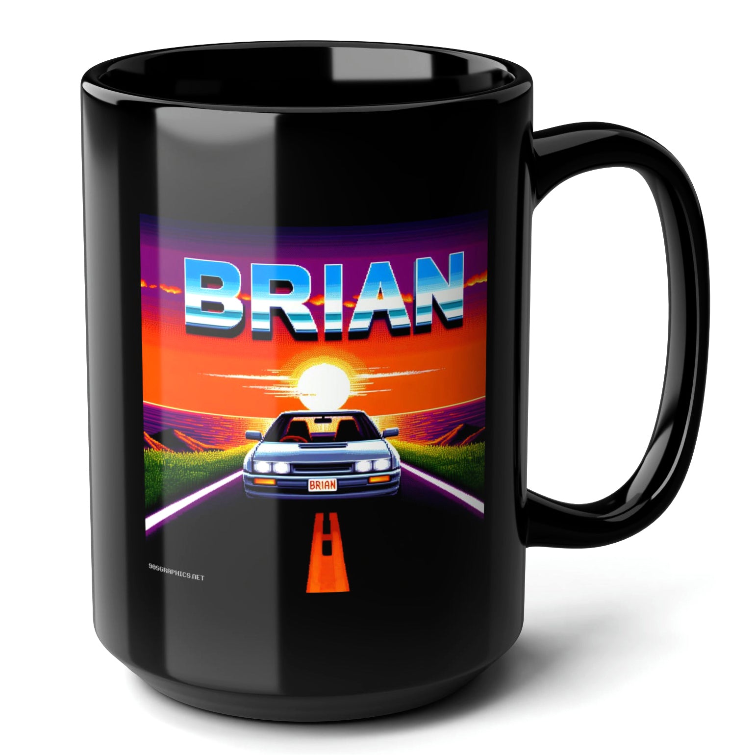 BRIAN Black Mug, (15oz) - personalized gifts for Brian-15oz-