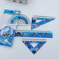 1Set Stitch Creative Ruler Set Student Study Stationery Ruler Triangle Protractor Set School Supplies Wholesale Kid Gift-1set-