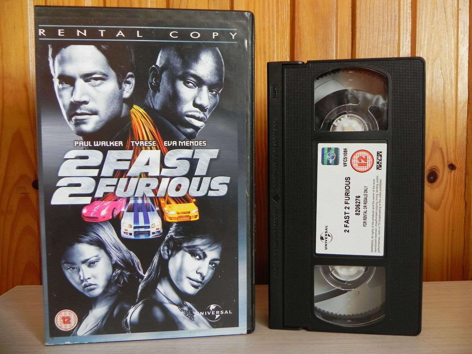 2 Fast 2 Furious - Paul Walker - Racer Action - Universal Rental Video - Pal VHS-