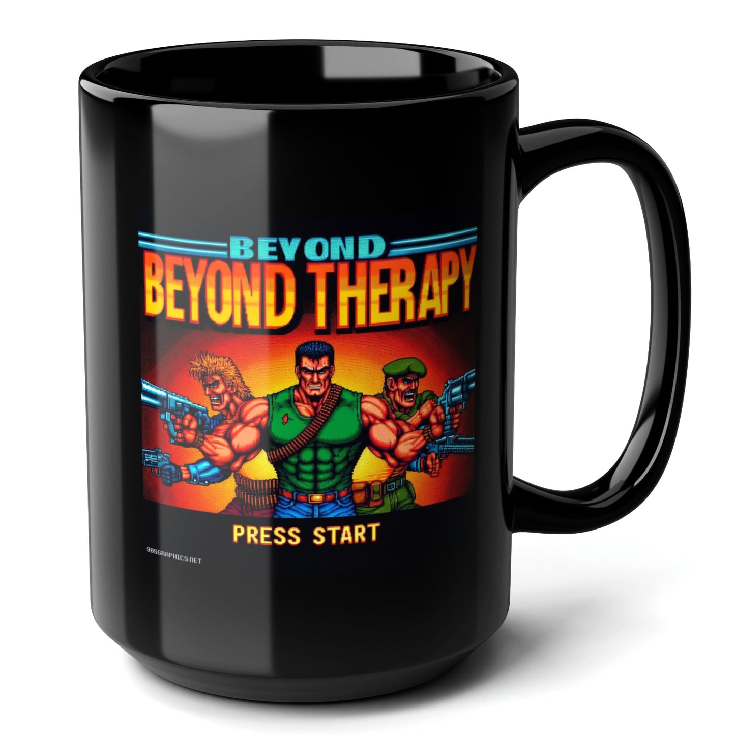 Beyond Therapy Black Mug (15oz) - video game gift-15oz-