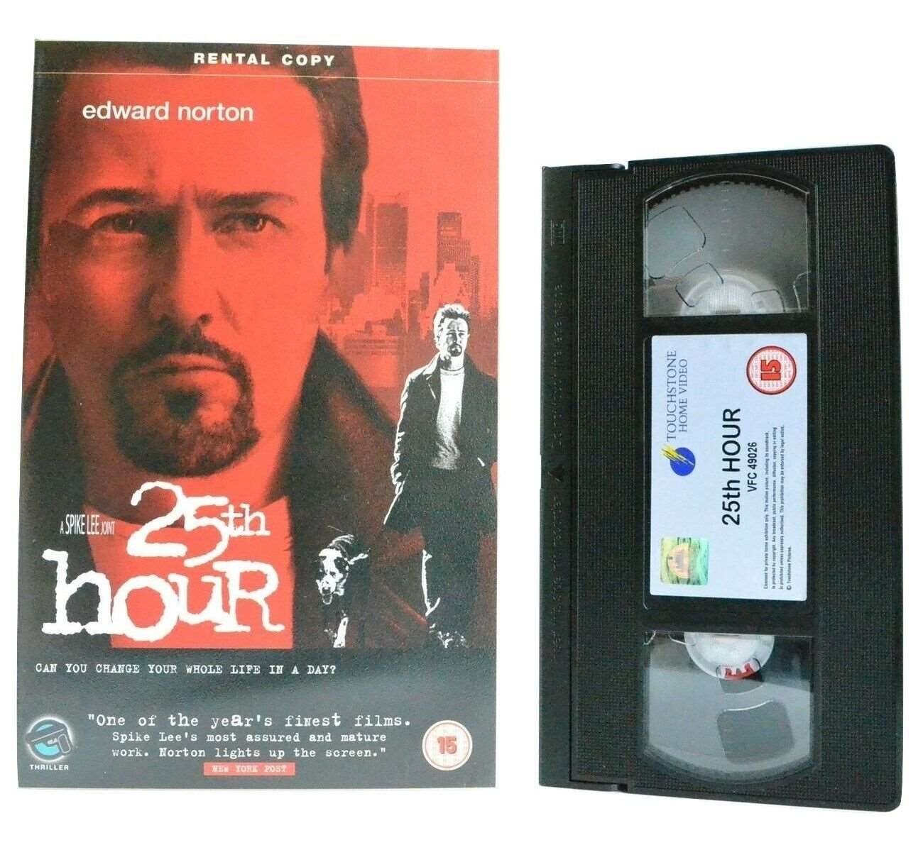 25th Hour: A S.Lee Joint - Thriller - Large Box - Ex-Rental - E.Norton - Pal VHS-