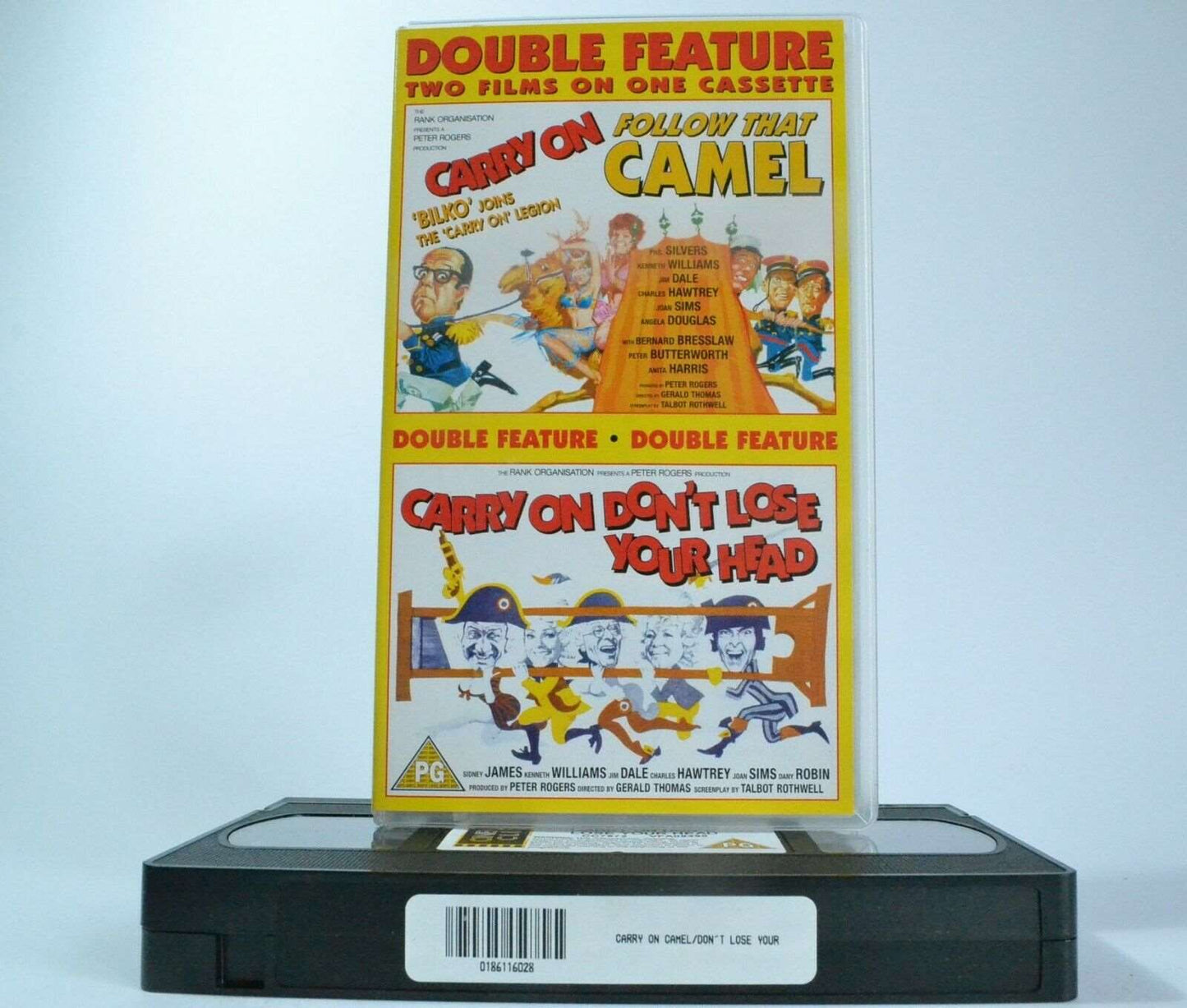 2x Carry On: Follow That Camel / Don't Lose Your Head - Sidney James - Pal VHS-