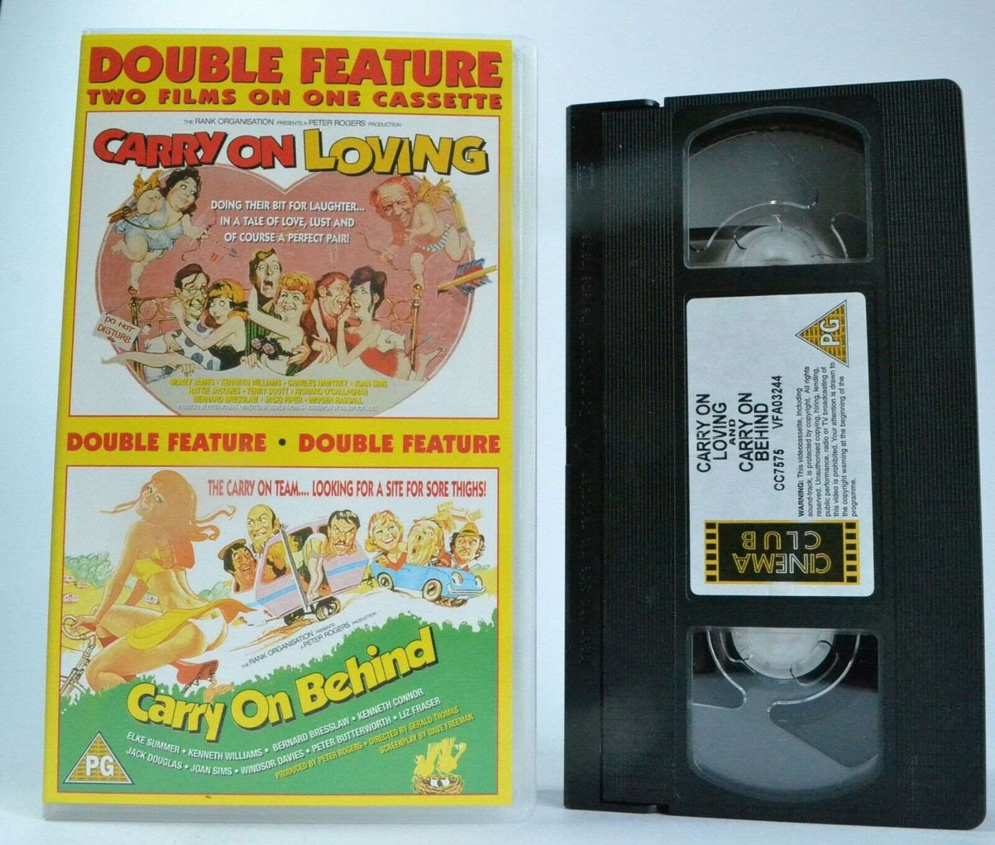 2x Carry On: Loving (1970) / Behind (1975): Comedy - Kenneth Williams - Pal VHS-