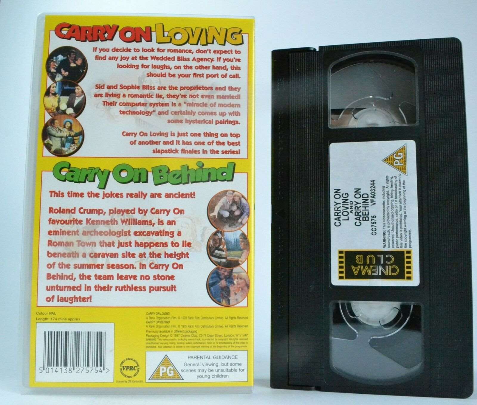 2x Carry On: Loving (1970) / Behind (1975): Comedy - Kenneth Williams - Pal VHS-