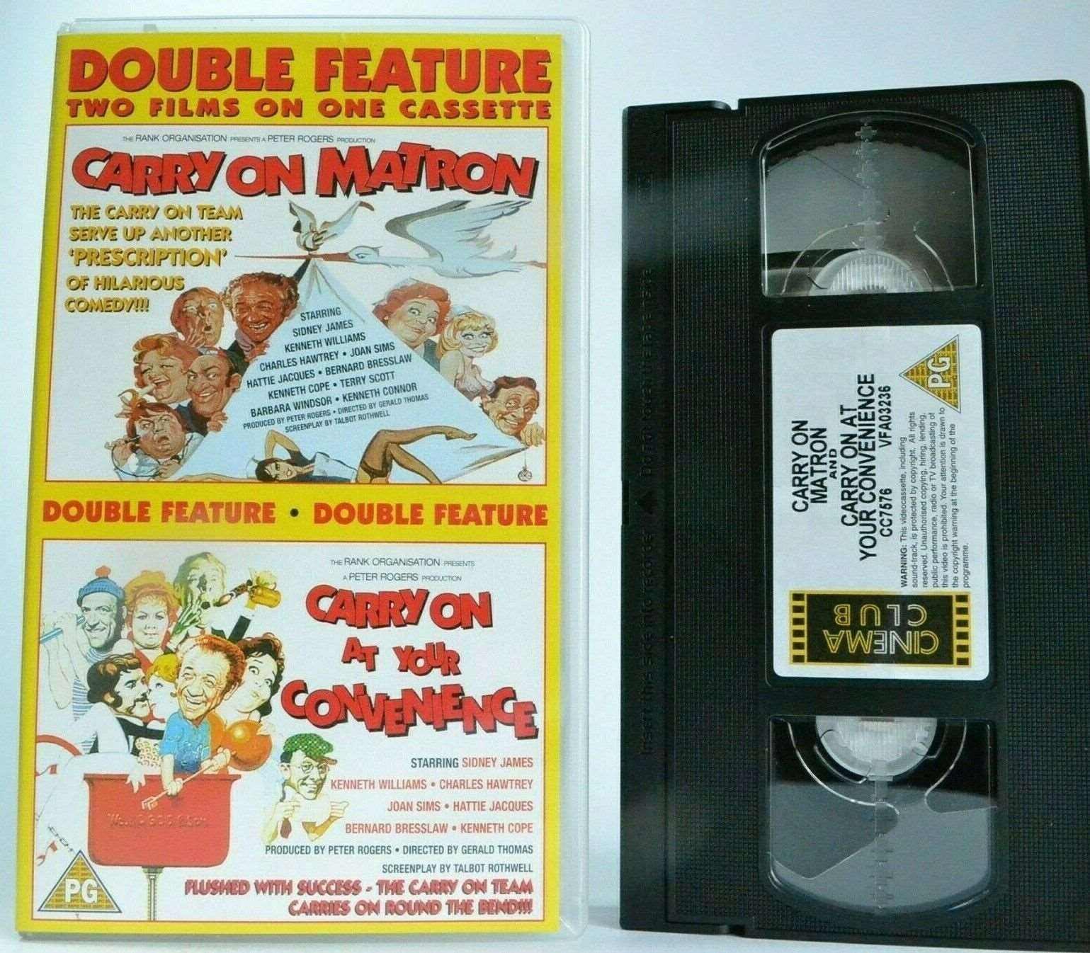 2x Carry On: Matron / At Your Convenience - Comedy - Kenneth Williams - Pal VHS-