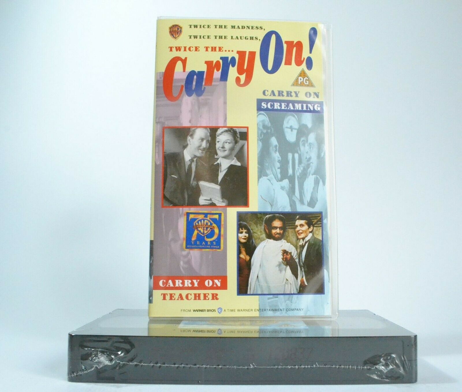 2x Carry On: Teacher / Screaming [Brand New Sealed] Comedy - Joan Sims - Pal VHS-