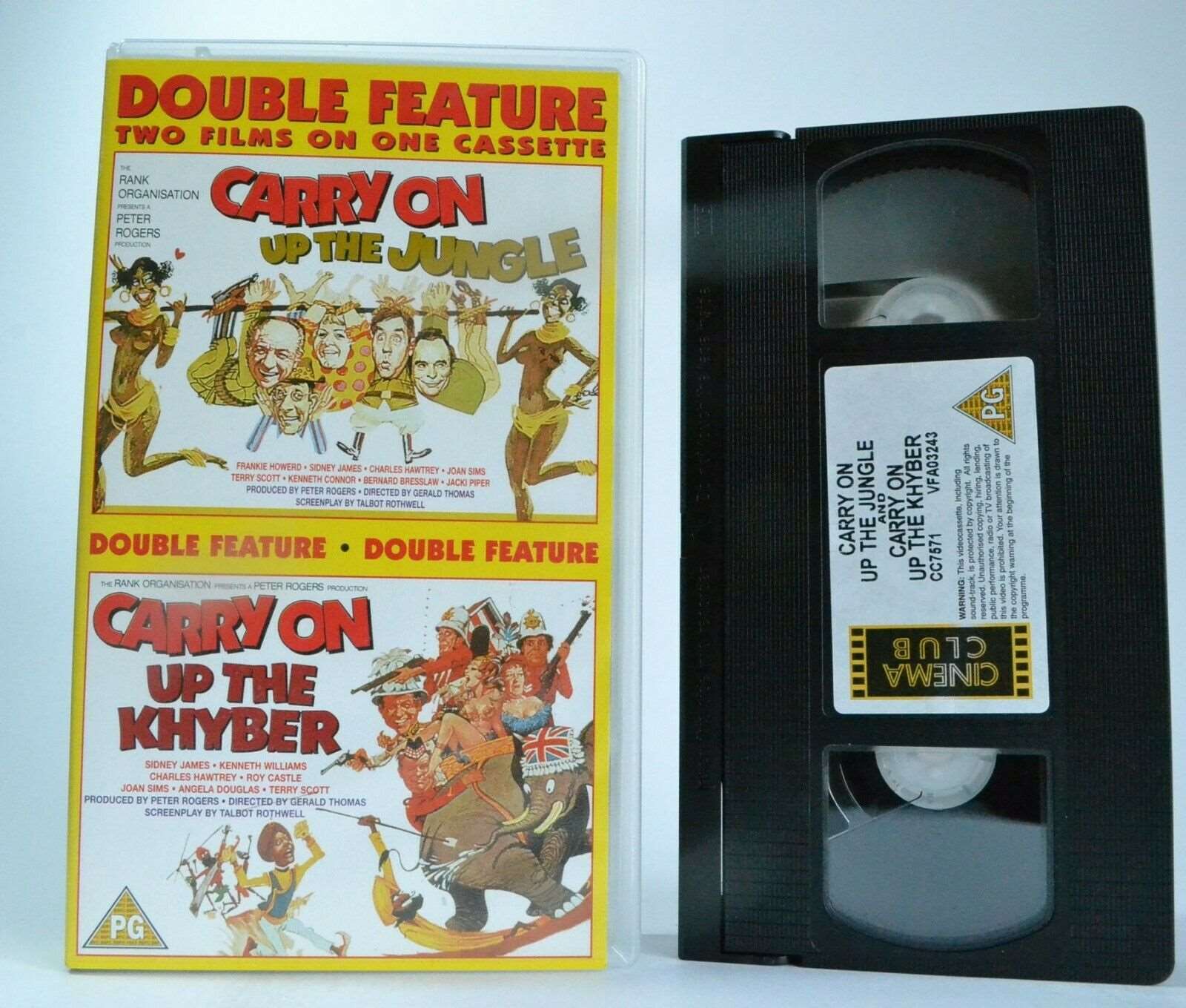 2x Carry On: Un The Jungle / Up The Khyber - Comedy [Kenneth Williams] Pal VHS-