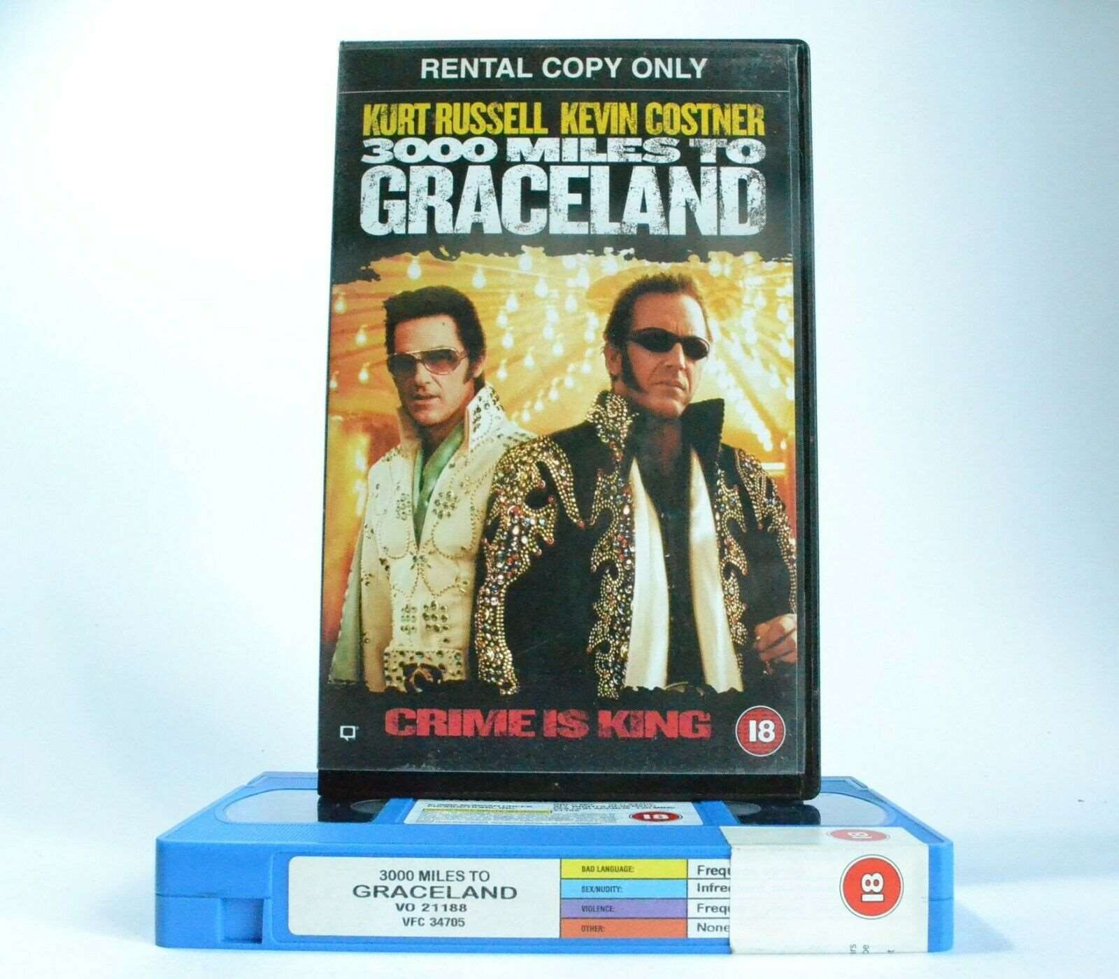 3000 Miles To Graceland: K.Russell/K.Costner - Action (2001) - Large Box - VHS-