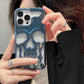 3D Hollow Skull Callous Phone Case - Luxury Plating Shockproof Ghostface Soft Cover - iPhone 15 14 ProMax Plus 13 12 11 Pro Max - All iPhone Models - Anime Fan Gift-