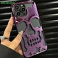 3D Hollow Skull Callous Phone Case - Luxury Plating Shockproof Ghostface Soft Cover - iPhone 15 14 ProMax Plus 13 12 11 Pro Max - All iPhone Models - Anime Fan Gift-