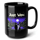 JUST WOW Black Mug, (15oz) - unique gifts for 90s slang fans-15oz-