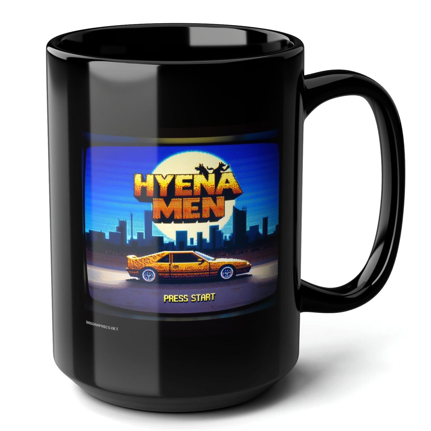 Hyena Men Black Mug (15oz) - gifts for gamers-15oz-